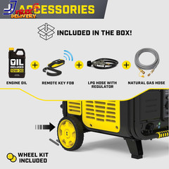 11,000-Watt Wireless Remote Start Tri Fuel Home Backup Portable Inverter Generat