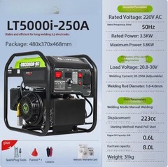 Portable Inverter Gasoline Generator and Welder Combo for Outdoor Construction