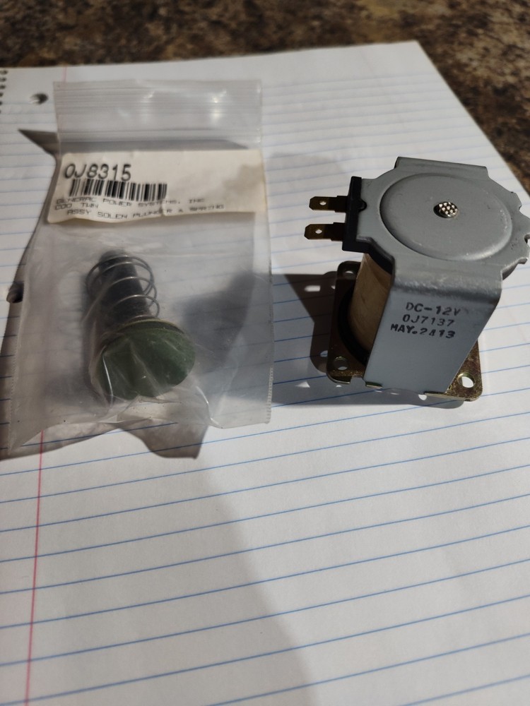 0J7137 Shutoff Solenoid with 0J8315 Plunger and Spring For Generac Guardian