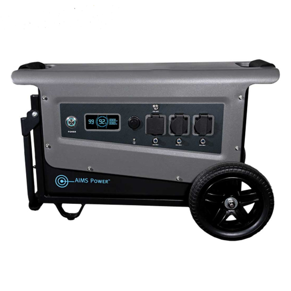 AIMS Power 3.1 KWH 30 AMP Portable Solar Generator Lithium Battery Backup