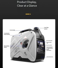 24V/12V Portable Gasoline Generator for Trucks and Cars: Compact DC Inverter