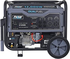 Pulsar 12,000-W Portable Hybrid Dual Fuel Gas Powered Electric Start Generator