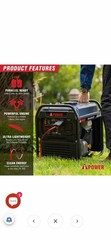 A-iPower 4600W Portable Open-Frame Inverter Generator With CO Alert