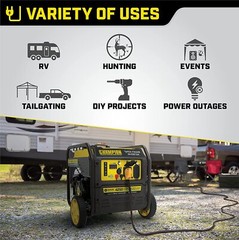 Champion 4,250-W Quiet Portable RV Ready Gas Inverter Generator w/ Remote Start