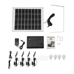 Solar Inverter, Power Generator, Solar Generator with Bulbs & Solar Panel