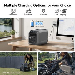 1200W 1008Wh Portable Power Station Solar Generator w/ 120W Solar Panel Dabbsson
