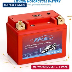 TPE Lithium Motorcycle Powersport Battery LiFePO4 Engine Start Battery 12.8V 2.5