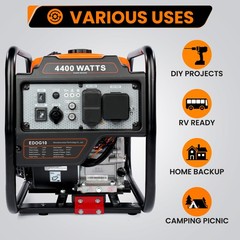 Portable Gas Powered Generator 4000W Open Frame 30A Outlet for Outdoor Use