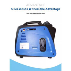 220V Portable Silent Camping Gasoline Power Inverter Generator Set 800W