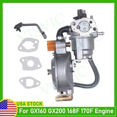 170F New Dual Fuel Carburetor GX200 LPG Conversion Kit for Generator Propane US