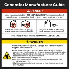 5000W Gas Generator 5500 Watt Portable Inverter Generator Home Backup W/Co Alarm
