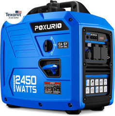 2450-Watt Portable Inverter Generator for Home Use, 1.6Gallon Large Fuel Tank up