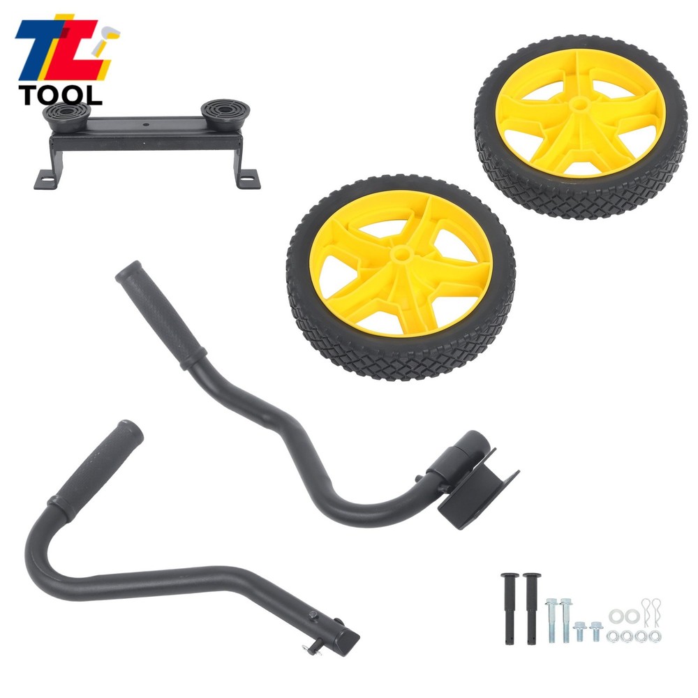 Black Generator Wheel Kit For 40065 Wheel With Folding Handle & Never Flat Tire
