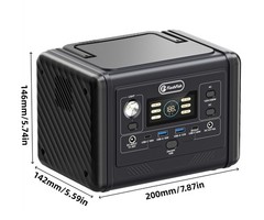 Flashfish T200 Solar Generator LiFePO4 300W 153.6Wh With Solar Panel 60W 18V US