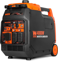 WEN 4,800-W Quiet Portable Gas Inverter Generator with Electric Start, CO Sensor