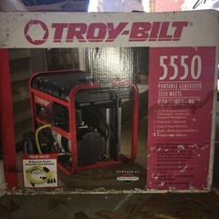 Troy Bilt 5550 Watt Portable Gas Generator 8550 starting watts 10HP, PICKUP ONLY