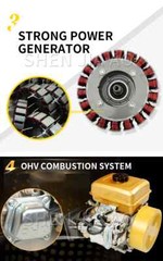 12v-24V 6KW Parking Air Conditioning Gasoline Generator diesel fuel Truck