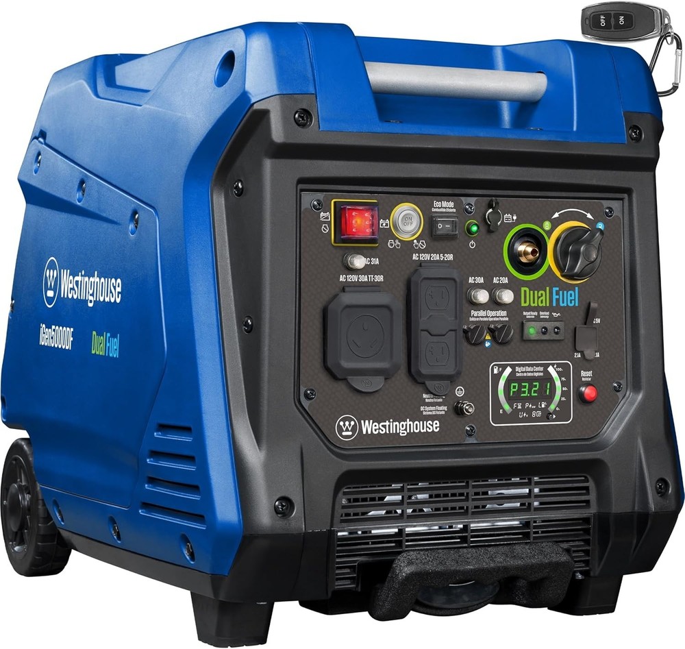 Westinghouse 5,000-W Quiet Portable Dual Fuel Inverter Generator w/ Remote Start
