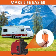 Dreyoo Neutral Ground Bonding Plug for Portable Inverter Generator Orange