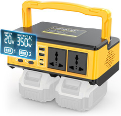 350W Power Station Compatible with Dewalt: Portable Generator DC 20V to AC 110-