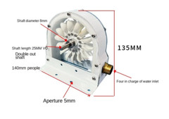 Wishcolor 100-300W 500-4000RPM Pelton Wheel Impulse Pelton Turbine j