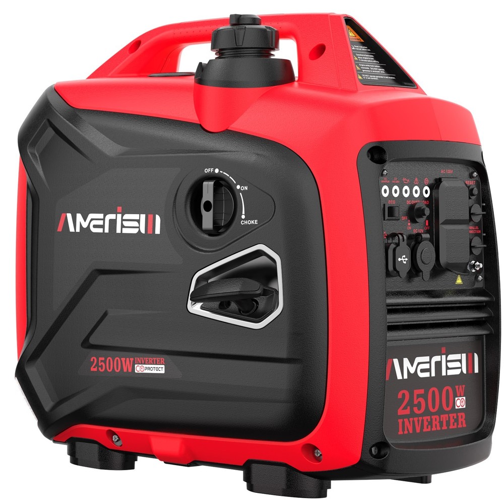 Amerisun 2500W Inverter Gas Generator, CO Sensor, EPA Certificate, Long Runtime