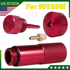 Fit For Honda Generator EU2200i Run Gas Cap w/ Brass Funnel Aluminum Red