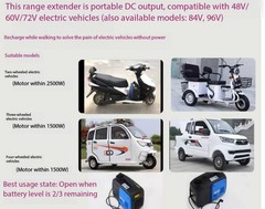 Portable Range Extender Plug-in-free DC Generator for Electric Vehicles