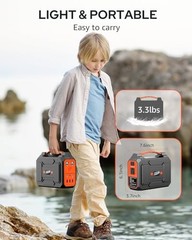 Solar Powered Generator 200W Solar Generators(Orange & Black) + 40W Solar Panel