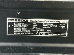 Honda EB2000i Industrial Inverter Generator (A1G004533)