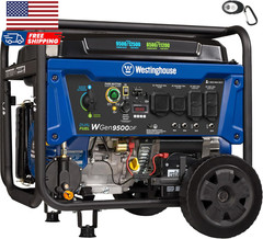 Westinghouse 12500 Watt Dual Fuel Home Backup Portable Generator Remote Electric