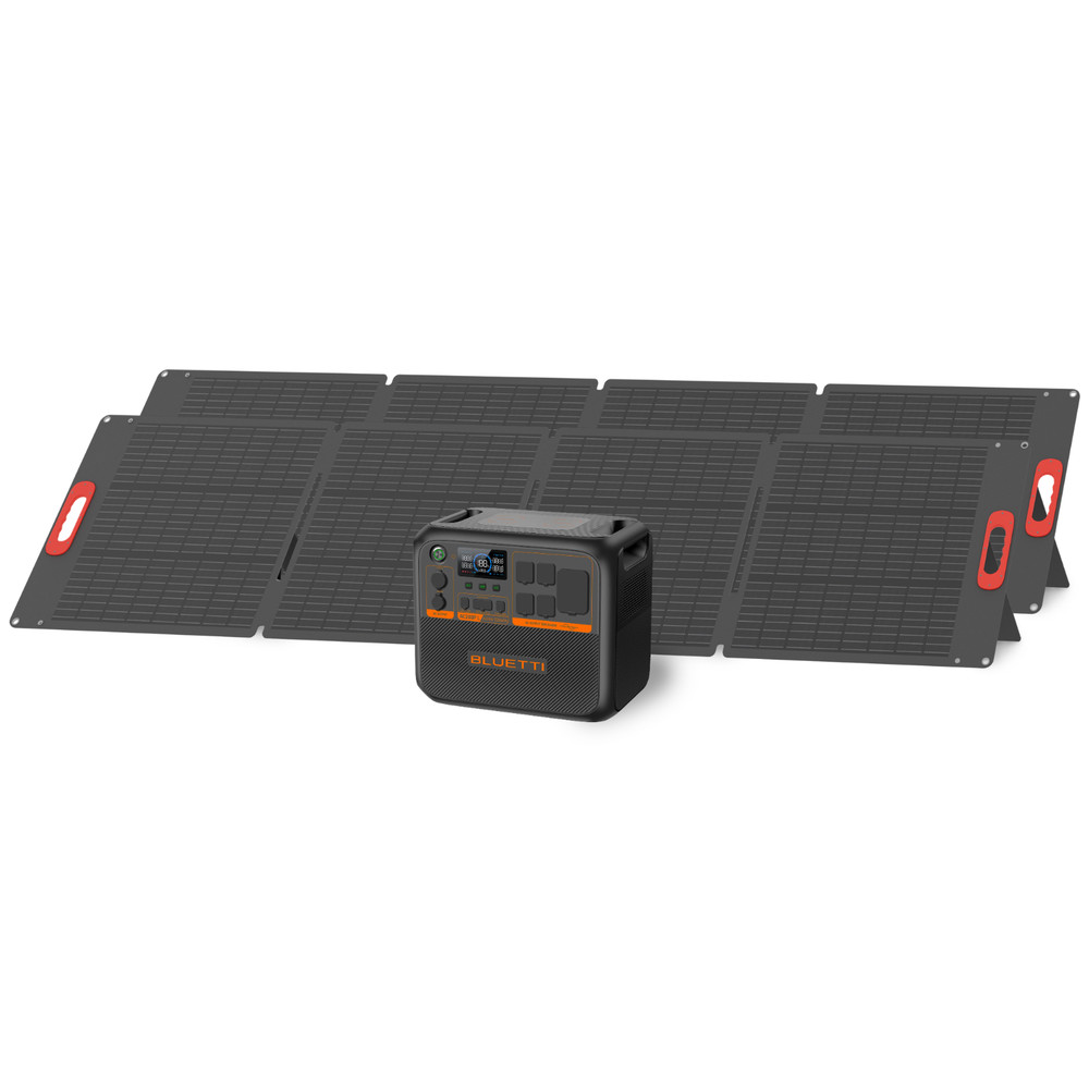 BLUTTI AC200PL + 2pc 200W Portable Solar Panel | Solar Generator for RV, Camping