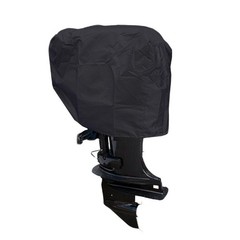 15-250HP 210D Waterproof Sun Half Outboard Motor Engine Boat Cover Tool Black