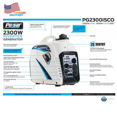 2300-Watt/1800-Watt Recoil Start Super Quiet Gasoline Powered Portable Inverter