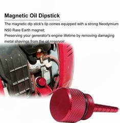 Magnetic Oil Dipstick Generator Oil Dip Stick Red for Honda EU2200i Generator
