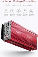 3000 Watts Power Inverter – vansoet 12V dc to 110/120V ac Car 3000W Red