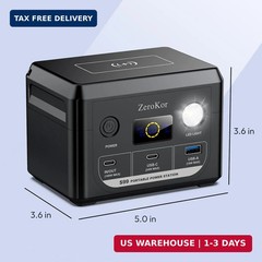 100W Portable Power Station, 96Wh Small Generator 30000mAh LiFePO4 Battery with