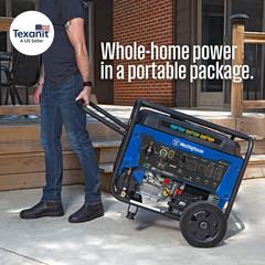 13500 Peak Watt Tri-Fuel Home Backup Portable Generator, Remote Electric Start,