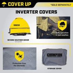 Champion Power Equipment 3000W Weather Resistant Inverter Storage Cover Gray