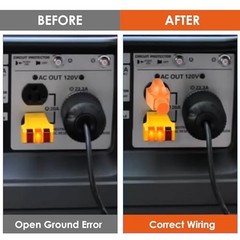 Neutral Ground Bonding Plug for Portable Generator NEMA 5-15P 120V 15A RV Camper