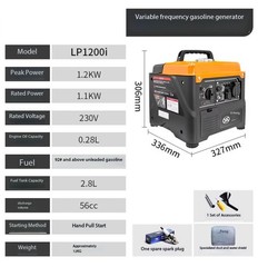 220V Small Quiet Inverter Gas Generator for Home Use and Outdoor Camping