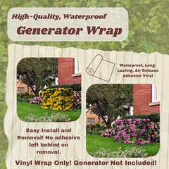 High-Quality, Waterproof, Air Release, Wrap Vinyl for Large Home Generators