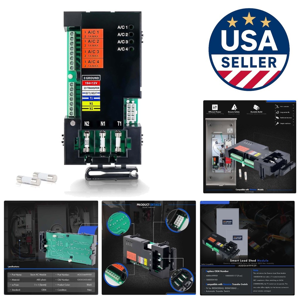 Reliable Smart AC Load Shed Module for Generac – 120V, Easy Plug-In Installation