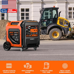 Dual Fuel Portable Inverter Generator Super Quiet Gas Propane Pow 11250 Wattages