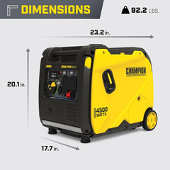Champion Power Equipment 4500-Watt RV Ready Portable Inverter Generator with Qui