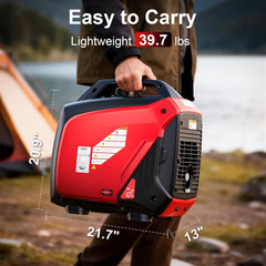 2000W Portable Inverter Generator for Home Use, Quiet Small Generator for Campin