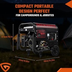 3KW,Gas Inverter Generator 215cc OHV Engine 110V+220V Dual Volt Overload Protect