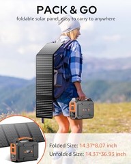 Solar Powered Generator 200W Solar Generators(Orange & Black) + 40W Solar Panel