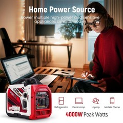 maXpeedingrods MXR4000 4000W Inverter Generator CO Alarm RV Ready App