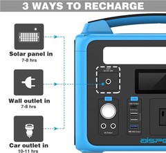 ✅ Portable Power Station Pure Sine Wave 640Wh LiFePO4 Battery Generator